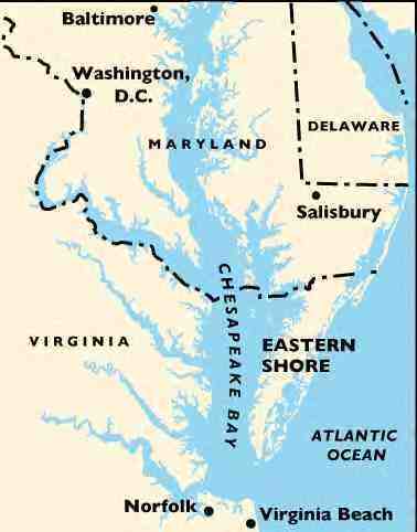 Mappa della Chesapeake Bay